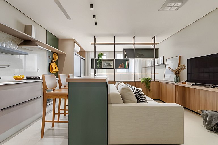 Estúdio 9 Ed. Milano com Sacada_Anexo Pátio Milano