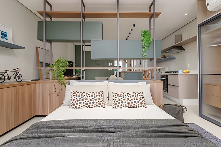 Estúdio 9 Ed. Milano com Sacada_Anexo Pátio Milano