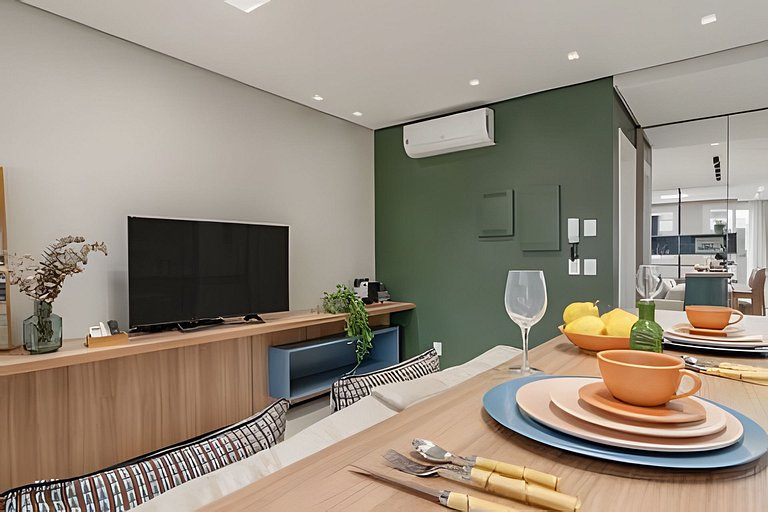 Estúdio 9 Ed. Milano com Sacada_Anexo Pátio Milano