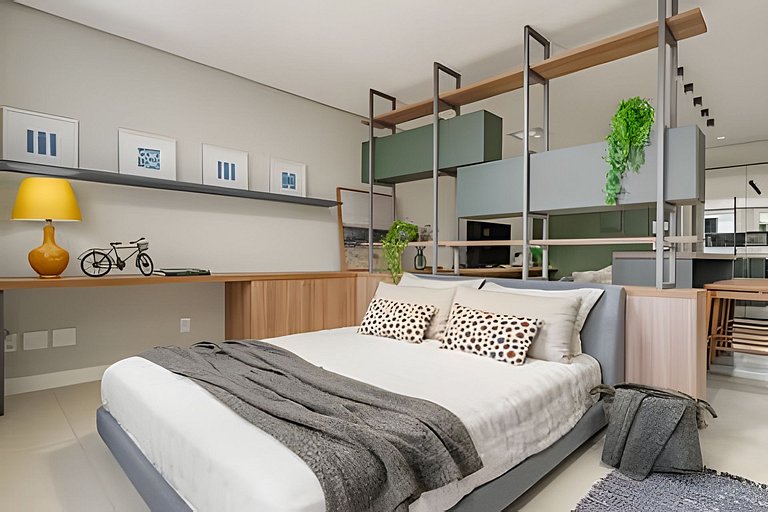 Estúdio 9 Ed. Milano com Sacada_Anexo Pátio Milano