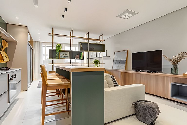 Estúdio 9 Ed. Milano com Sacada_Anexo Pátio Milano