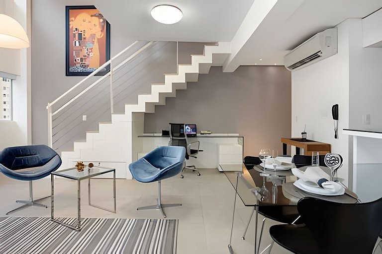 Loft c/ Banheira_Cama King_Região Central Floripa